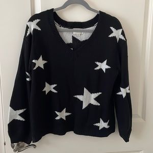 Black and white star sweater